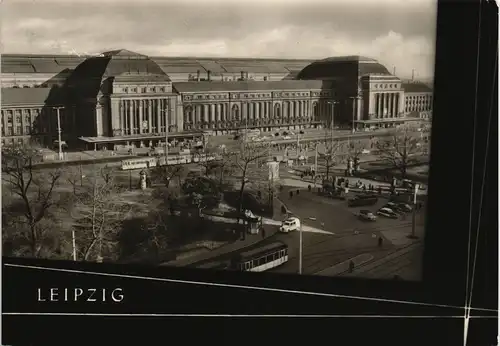 Ansichtskarte Leipzig Blick auf den Hauptbahnhof 1964