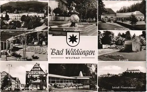 Ansichtskarte Bad Wildungen Mehrbild-AK mit Stadtteilansichten 1959