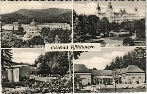 Ansichtskarte Bad Wildungen Mehrbild-AK mit Badehotel, Fürstenhof uvm. 1965
