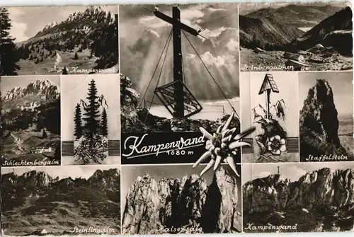 Ansichtskarte Chiemgau-Kampenwand Mehrbild-AK mit vielen Berg-Ansichten 1958