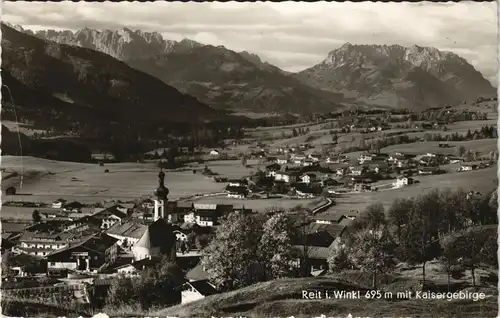 Ansichtskarte Reit im Winkl Panorama-Ansicht mit Blick zum Kaisergebirge 1966
