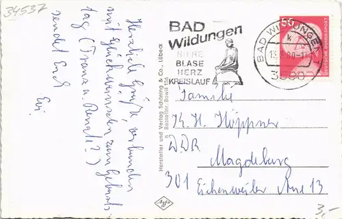 Bad Wildungen Mehrbild-AK mit Fürstenhof, Wandelhalle, Café Park uvm. 1980/1960