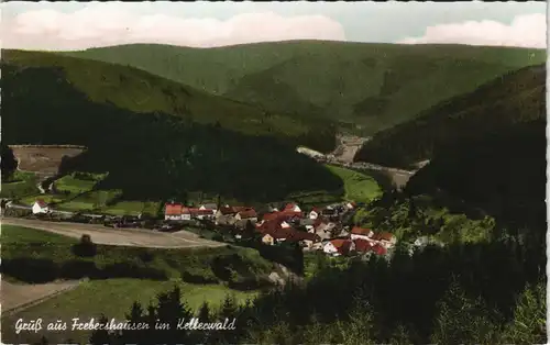 Ansichtskarte Frebershausen-Bad Wildungen Panorama Blick über das Dorf 1968
