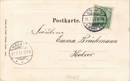 Ansichtskarte Essen (Ruhr) Partie am Rathaus 1901 Passepartout