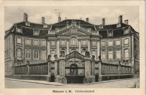 Ansichtskarte Münster (Westfalen) Erbdrostenhof 1916