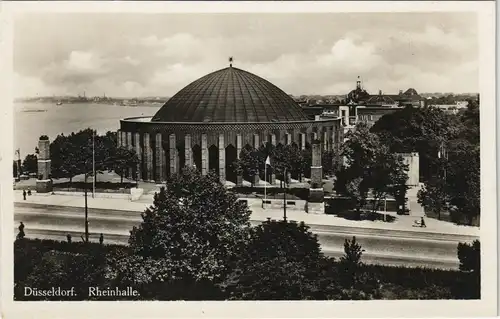 Ansichtskarte Düsseldorf Straße, Stadt, Rheinhalle 1932