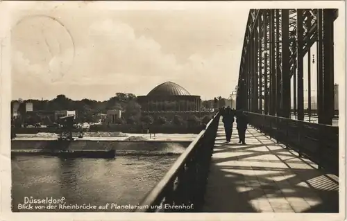 Düsseldorf Rheinbrücke zum Planetarium und Ehrenhof 1926 Privatfoto