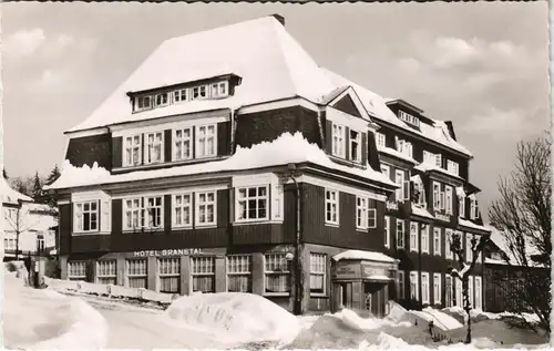 Ansichtskarte Hahnenklee-Goslar Hotel Granetal im Winter 1963