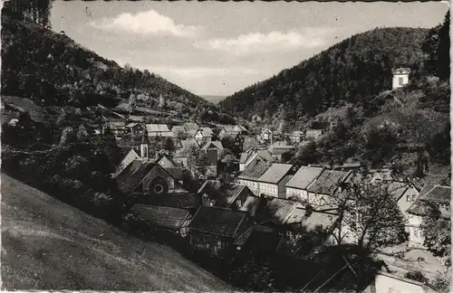 Ansichtskarte Zorge Markt mit Glockenturm und Pferdchen 1963