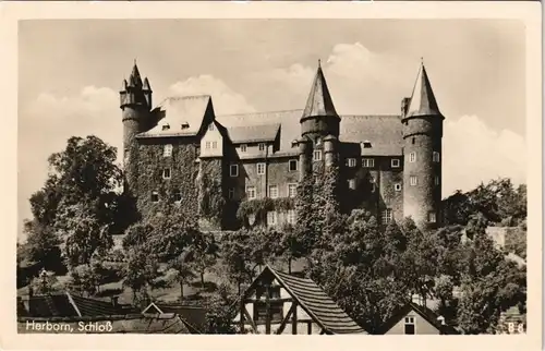 Ansichtskarte Herborn Schloss Gebäude Gesamtansicht, Castle Building 1950