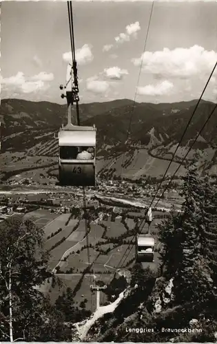 Ansichtskarte Lenggries Brauneckbahn Bergbahn 1965
