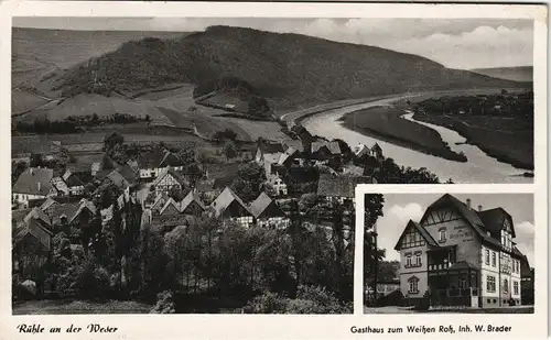 Ansichtskarte Rühle-Bodenwerder Stadt und Gasthaus 1952