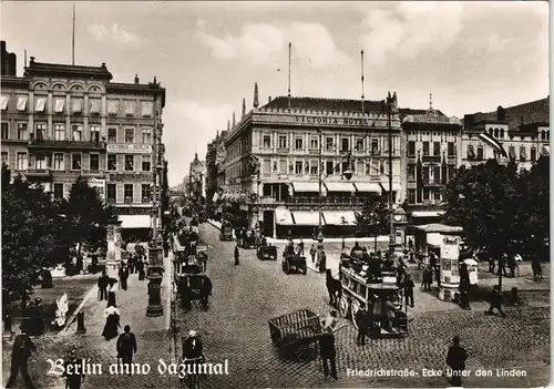 Mitte-Berlin Friedrichstraße Ecke Unter den Linden Berlin "anno dazumal" 1970