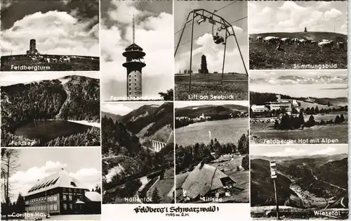 Feldberg (Schwarzwald) Mehrbild-AK Hotel Feldberger Hof, Lift Haus uvm. 1960