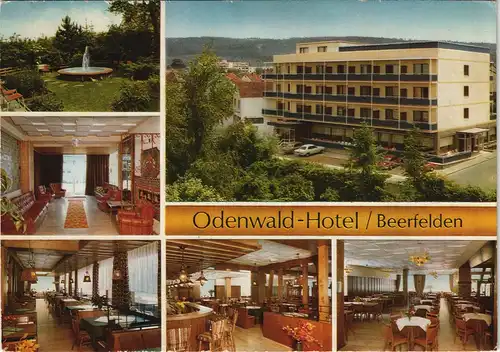 Beerfelden (Odenwald) Hotel Odenwald Mehrbild-AK Außen-/Innenansichten 1980