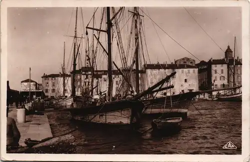 CPA Saint-Tropez Hafen, Segelschiffe 1935