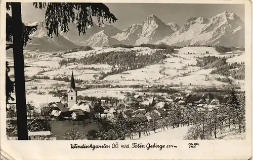 Ansichtskarte Windischgarsten Blick auf die Stadt im Winter 1932