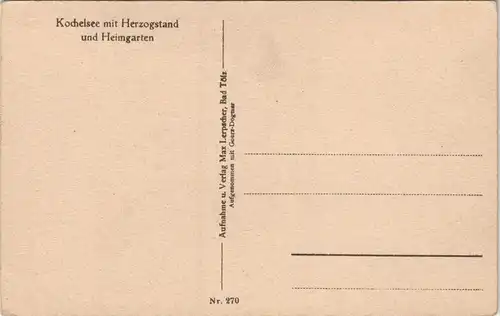 Ansichtskarte Schlehdorf Kochelsee Herigstand 1928