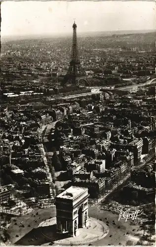 CPA Paris Vue aérienne Luftbild Eiffelturm 1962