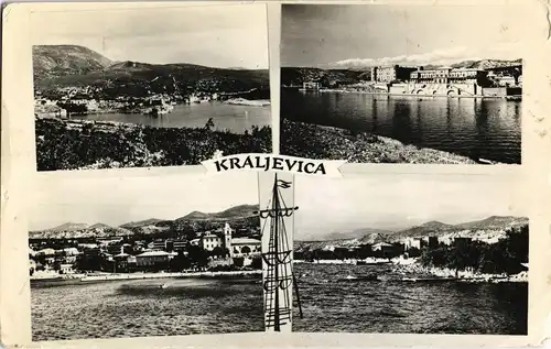Postcard Kraljevica Porto Re Hafen, Stadt, Festung - 4 Bild 1962