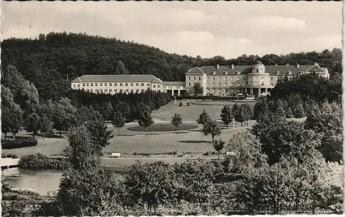 Ansichtskarte Bad Hermannsborn-Bad Driburg Kurhaus Kur-Anlagen Badehaus 1961