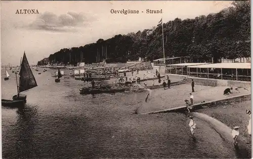 Ansichtskarte Othmarschen-Hamburg Strand Övelgönne Oevelgönne ALTONA 1910