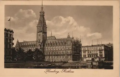 Ansichtskarte Hamburg Rathaus Rathausplatz (Town Hall Building) 1920