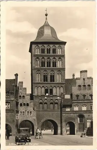 Lübeck Strassen Partie am Burgtor 1942   gelaufen mit Stempel LÜBECK