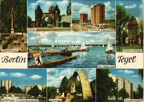 Tegel-Berlin Stadtteilansichten  Humboldt-Grab, Hochhäuser Ziekowstraße  1978