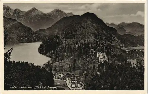 Hohenschwangau-Schwangau Panorama-Ansicht, Schloss Hohenschwangau 1930
