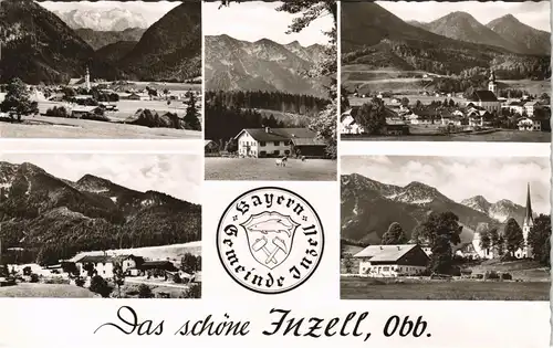 Ansichtskarte Inzell / Obb. Mehrbild-AK mit 5 Ortsansichten 1960