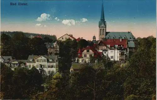 Ansichtskarte Bad Elster Stadtpartie 1913