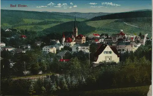 Ansichtskarte Bad Elster Stadtpartie 1913