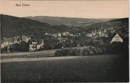 Ansichtskarte Bad Elster Partie an der Stadt 1912