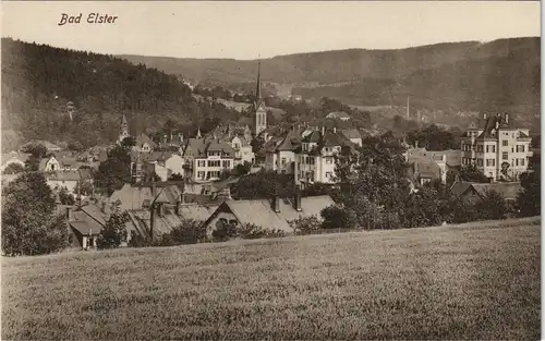 Ansichtskarte Bad Elster Partie an der Stadt 1913