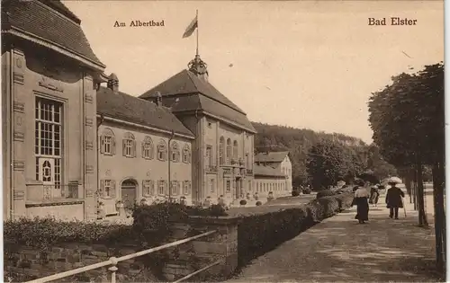 Ansichtskarte Bad Elster Partie am Albertbad 1913