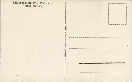 Dittmannsdorf-Reinsberg (Sachsen) 2 Bild Kirche, Alte Schule, Neue Schule 1917