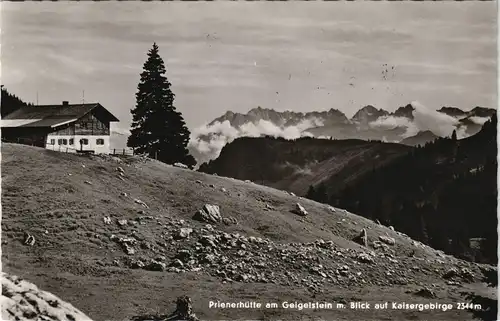 Prien Umlandansicht Prienerhütte am Geigelstein Blick Kaisergebirge 1960