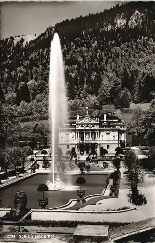 Linderhof-Ettal Schloss Linderhof, Fontäne Wasserspiele Wasserkunst 1960