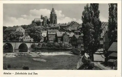 Ansichtskarte Wetzlar Teilansicht a.d. Lahn Lahnbrücke und Dom 1940