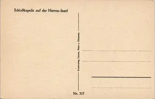 Ansichtskarte Prien Umland-Ansicht Schloßkapelle auf der Herren-Insel 1930