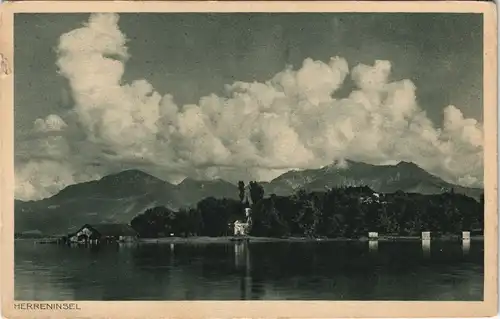 Ansichtskarte Prien Umland-Ansicht Herreninsel Fernansicht 1930