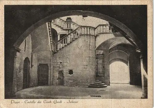 Cartoline Poppi Castello dei Conti Guidi Interno 1934