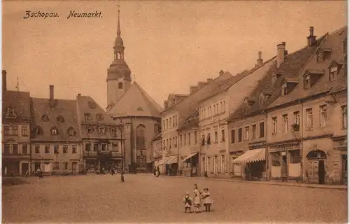 Ansichtskarte Zschopau Neumarkt 1917