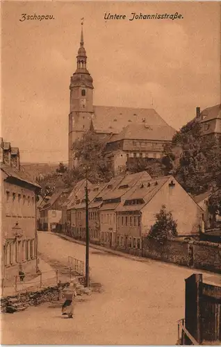 Ansichtskarte Zschopau Untere Johannisstraße 1917