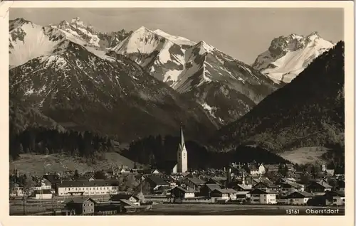 Ansichtskarte Oberstdorf (Allgäu) Blick auf die Stadt 1958