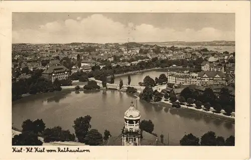 Ansichtskarte Kiel Kleinwer kiel vom Rathausturm 1930
