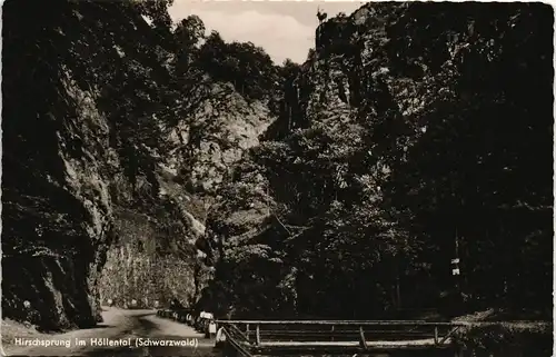 Ansichtskarte Hirschsprung-Breitnau Höllental Schwarzwald Felsen Tal 1960