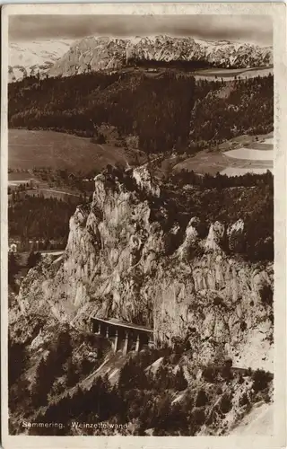 Ansichtskarte Semmering Umland-Ansicht Partie a.d. Weinzettelwand 1930