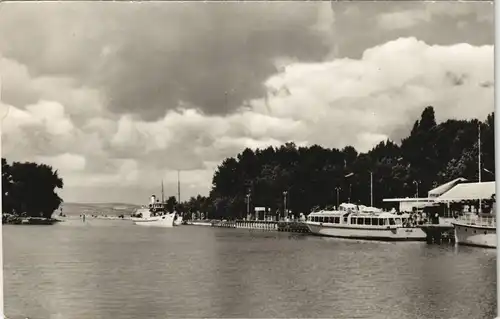 Postcard Siofok Siófok Kikötő, Mole Hafen und Schiffe 1960